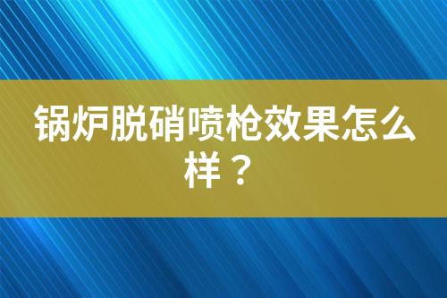 锅炉脱硝喷枪效果怎么样？