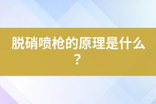 脱硝喷枪的原理是什么？