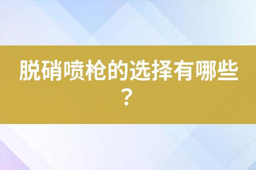 脱硝喷枪的选择有哪些？