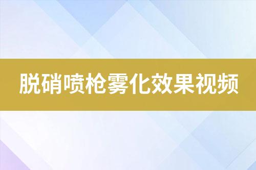 脱硝喷枪雾化效果视频