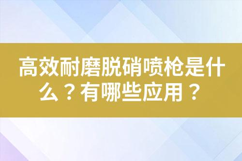 高效耐磨脱硝喷枪是什么？有哪些应用？