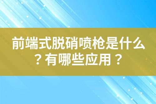 前端式脱硝喷枪是什么？有哪些应用？