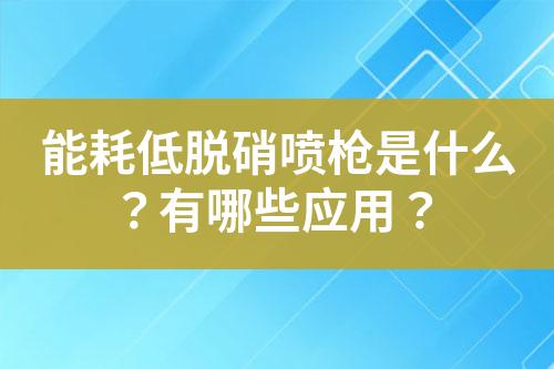 能耗低脱硝喷枪是什么？有哪些应用？