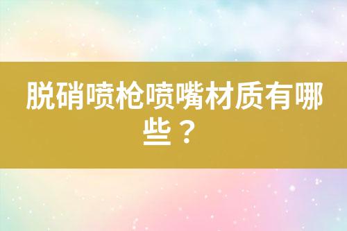 脱硝喷枪喷嘴材质有哪些？