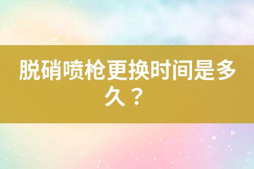 脱硝喷枪更换时间是多久？