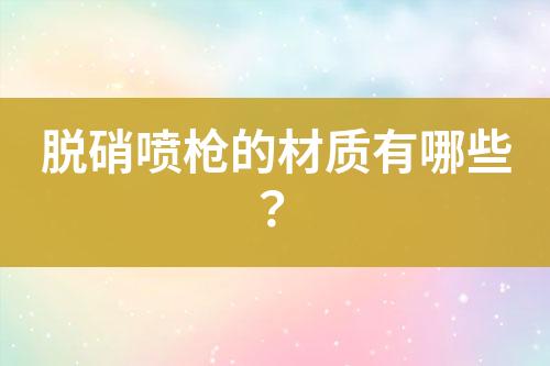 脱硝喷枪的材质有哪些？